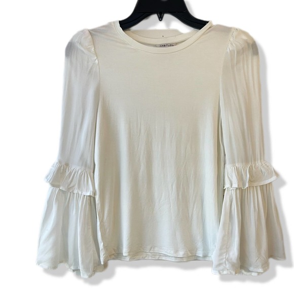 Habitual Kids Girls' Tiered Ruffled Sleeve Top - Picture 1 of 3